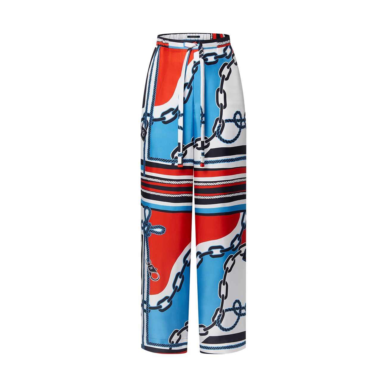 Nautical Print WideLeg Pajama Pants Women ReadytoWear LOUIS VUITTON